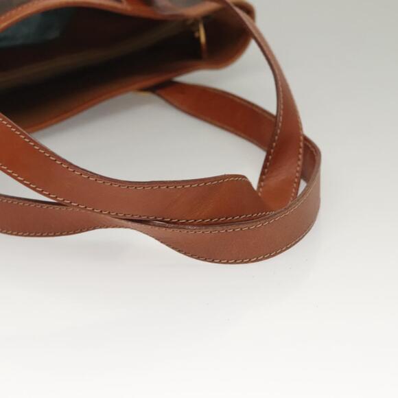 CELINE Macadam Canvas Tote Bag Pvc Leather Brown Gold - Picture 7 of 13